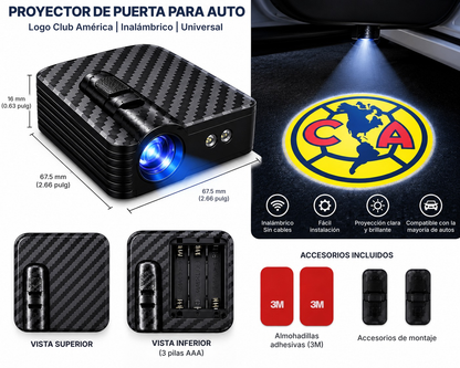 Proyector de Puerta Para Auto - Logo Club América ™